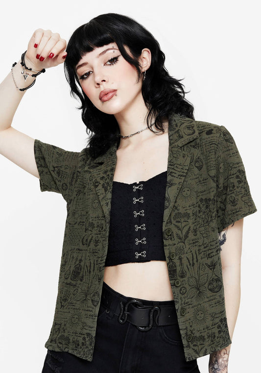 Taddea Cotton Relaxed Button Up Blouse