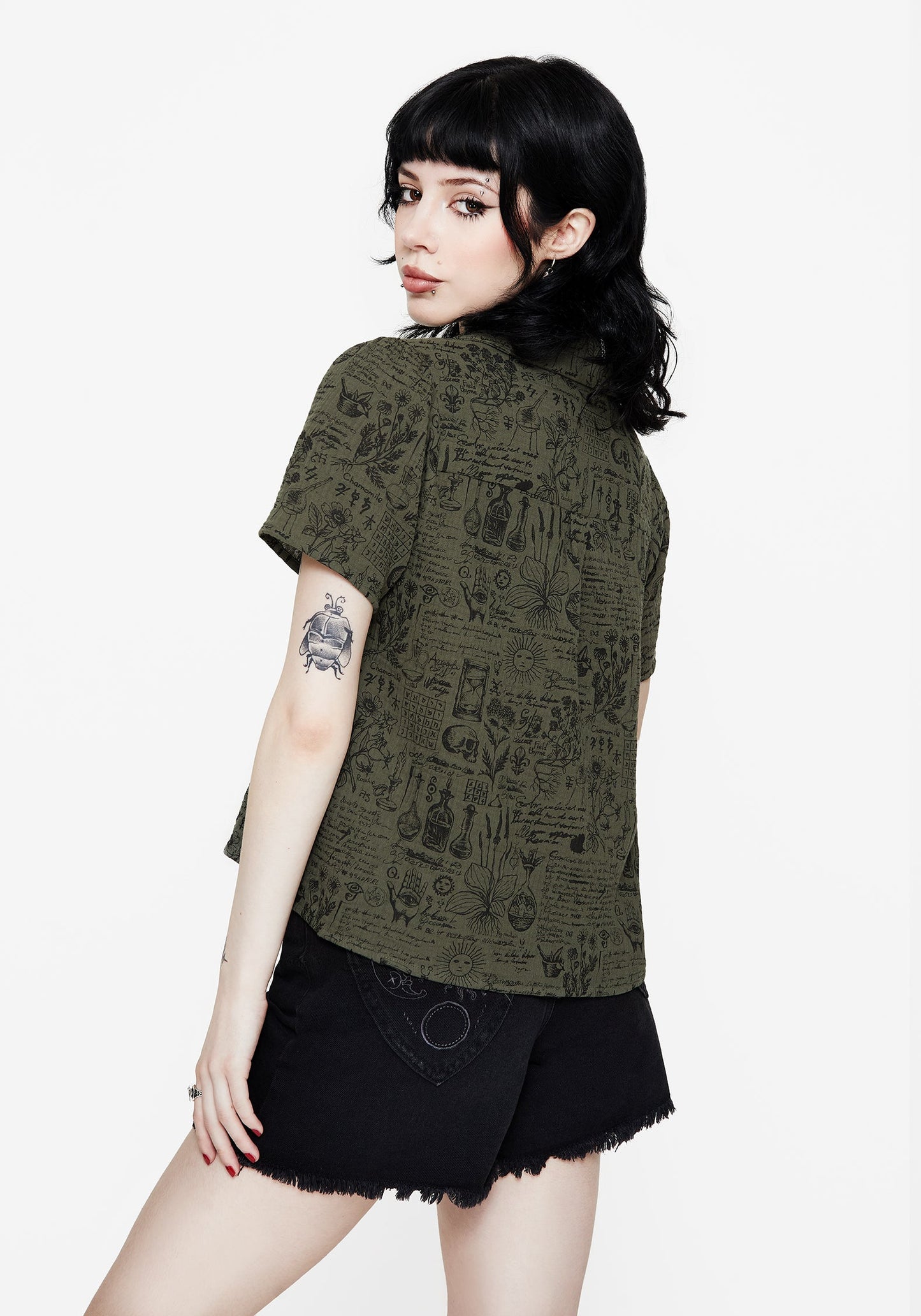 Taddea Cotton Relaxed Button Up Blouse