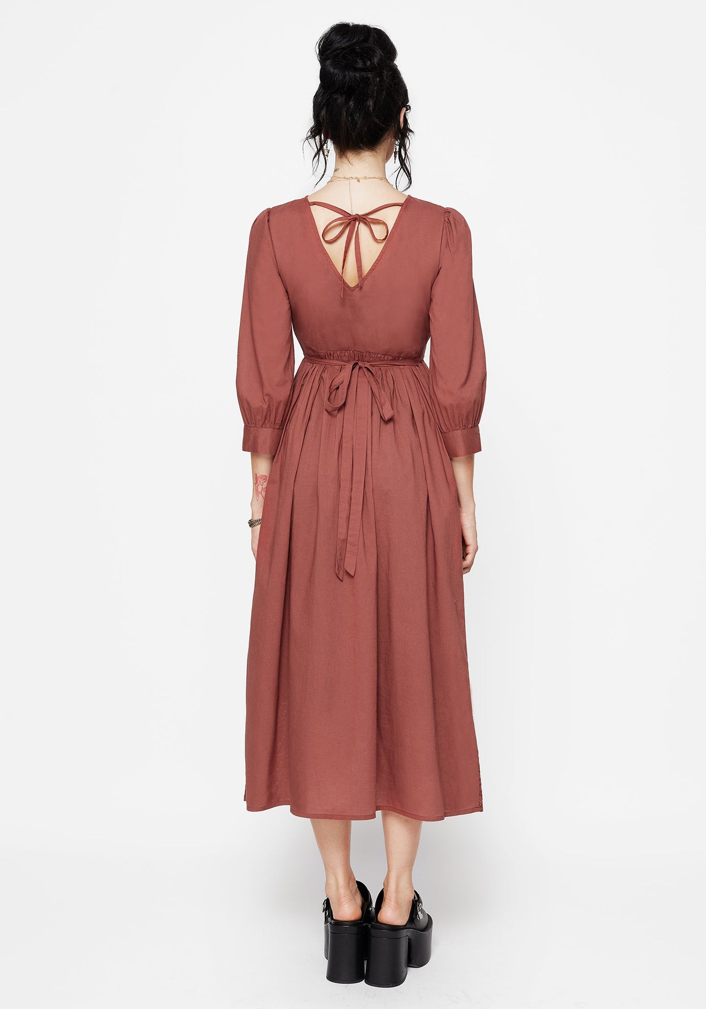 Cavern Cotton Broderie Button Up Midaxi Dress
