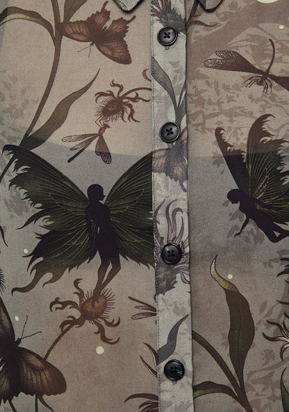 Gloriana Floral Print Chiffon Shirt