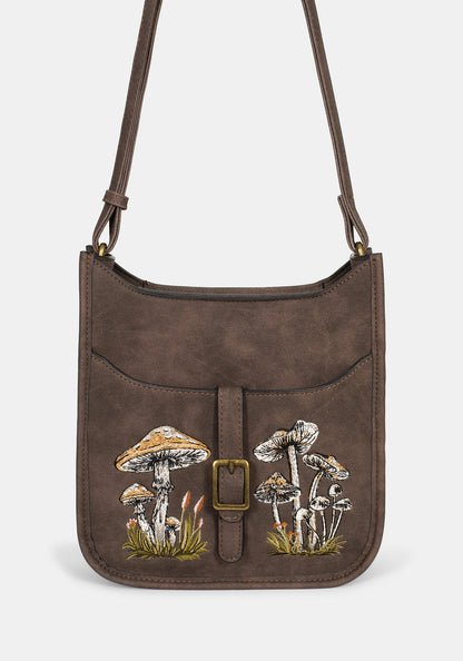 Dapperling Mushroom Embroidered Crossbody Bag