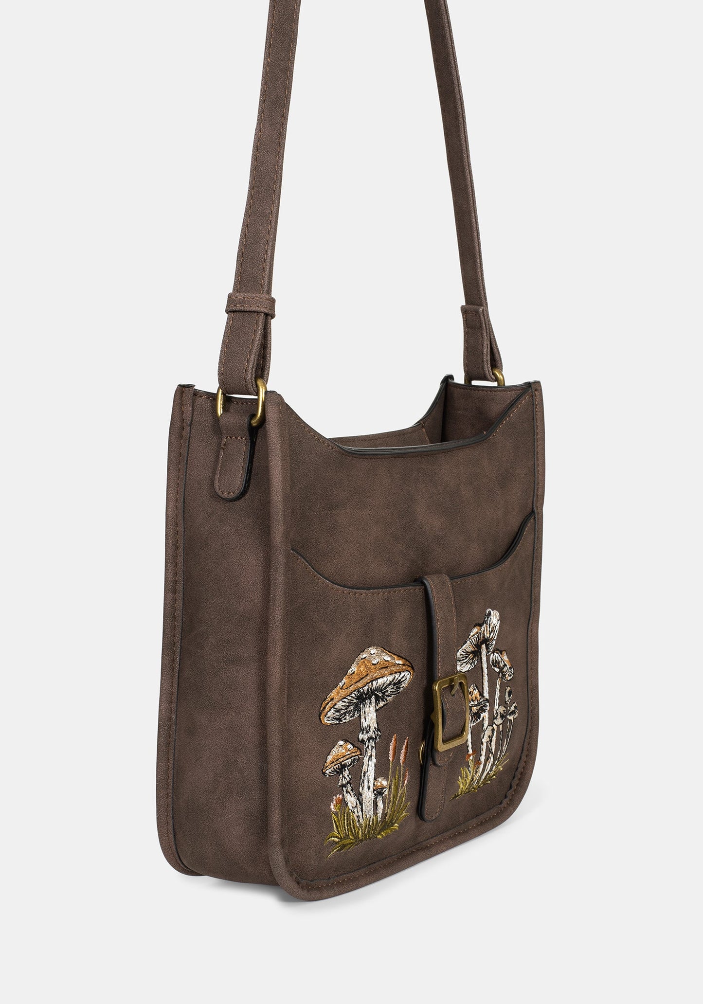 Dapperling Mushroom Embroidered Crossbody Bag