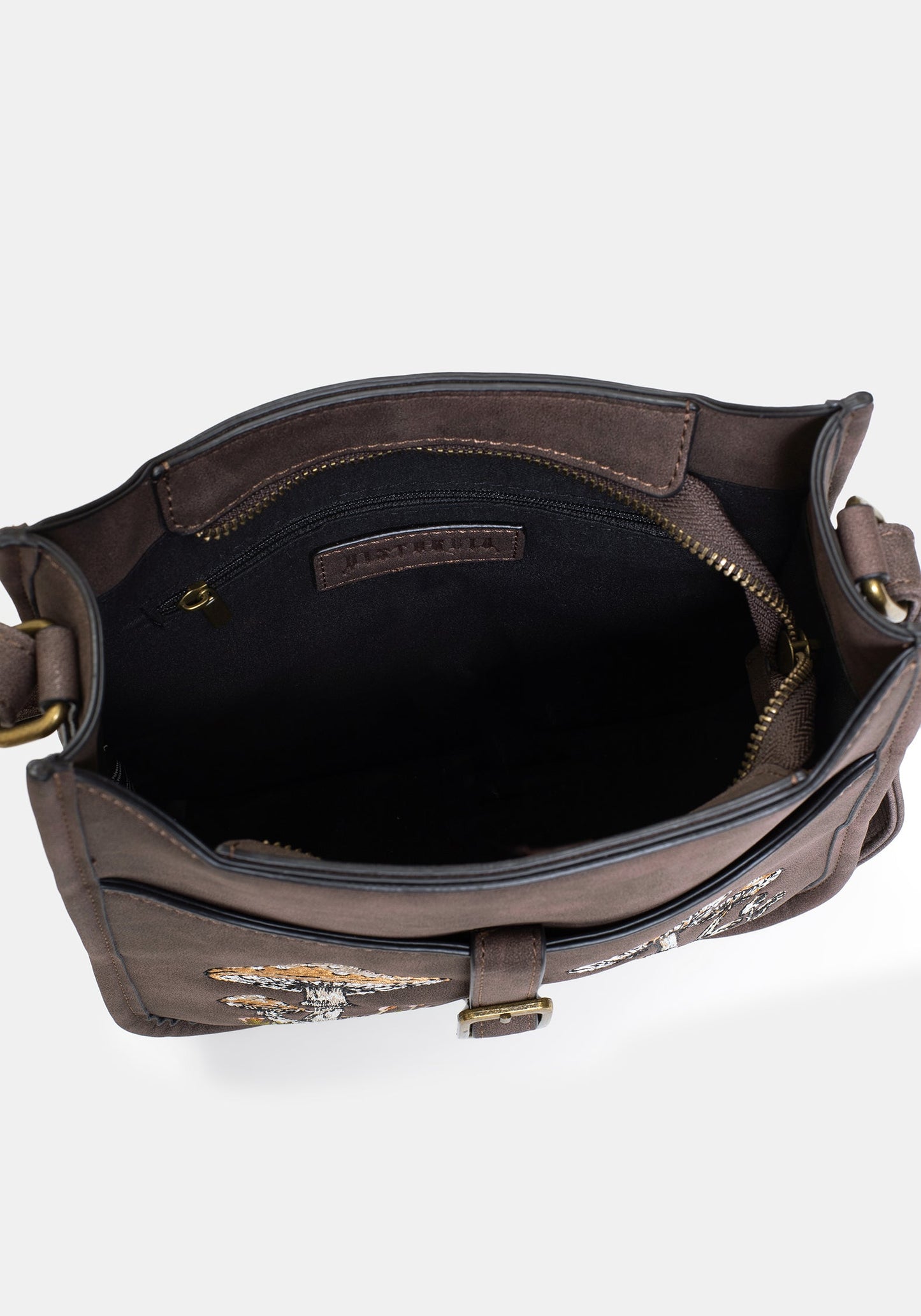 Dapperling Mushroom Embroidered Crossbody Bag