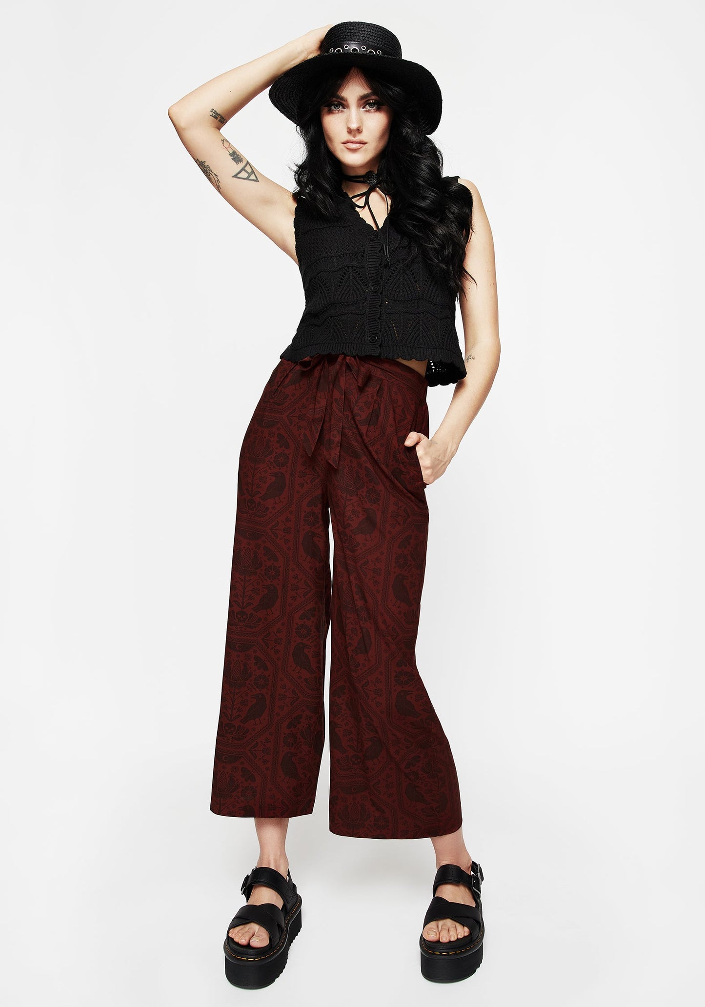 Banish Eyelet Belted Sun Hat