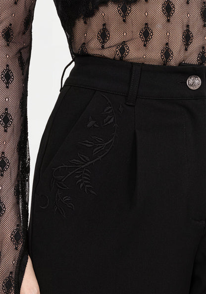 Mona Embroidered Tapered Trousers