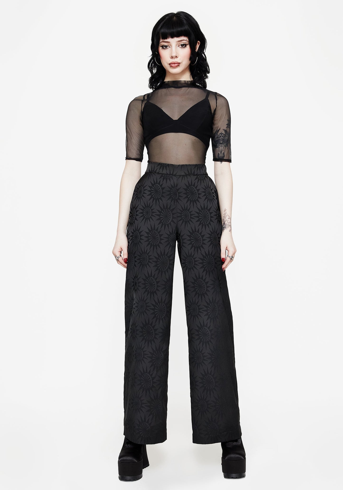 Semine Celestial Printed Wide Leg Trousers