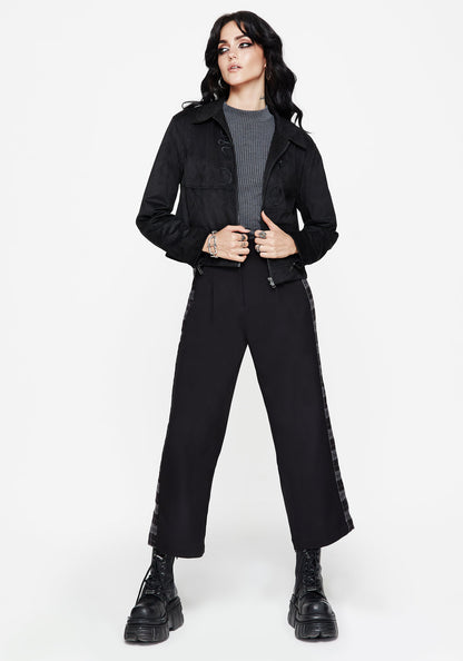 Plutone Spliced Check Straight Leg Trouser