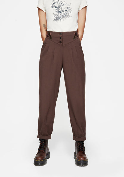 Marwood Acorn Embroidered Button Up Waist Balloon Trouser