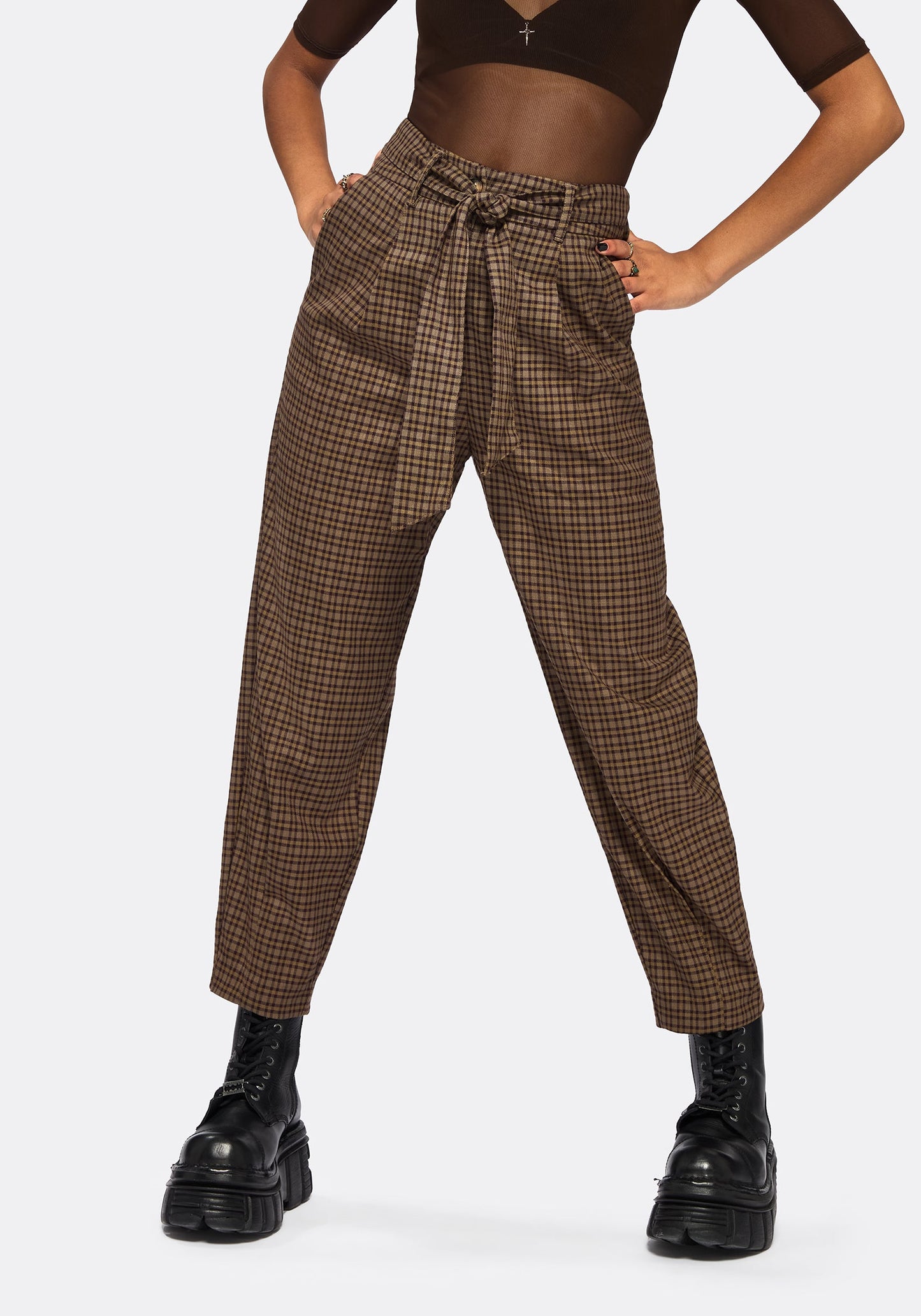 Sweetspire Check Tapered Trouser