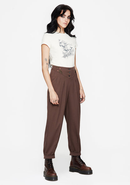 Marwood Acorn Embroidered Button Up Waist Balloon Trouser