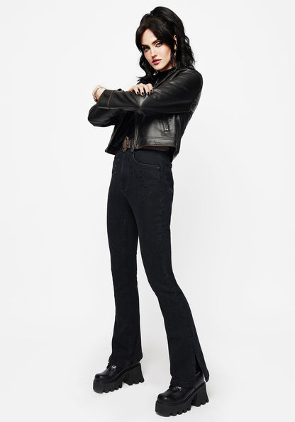 Vera Baby Boot Split Hem Flared Jeans