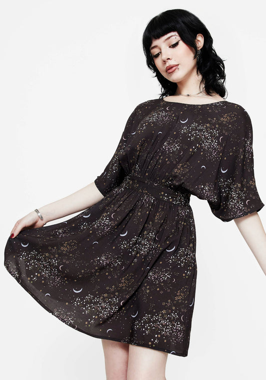 Peaseblossom Celestial Tie Back Mini Dress