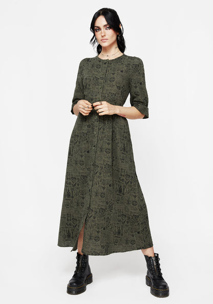 Taddea Cotton Button Up Midaxi Dress