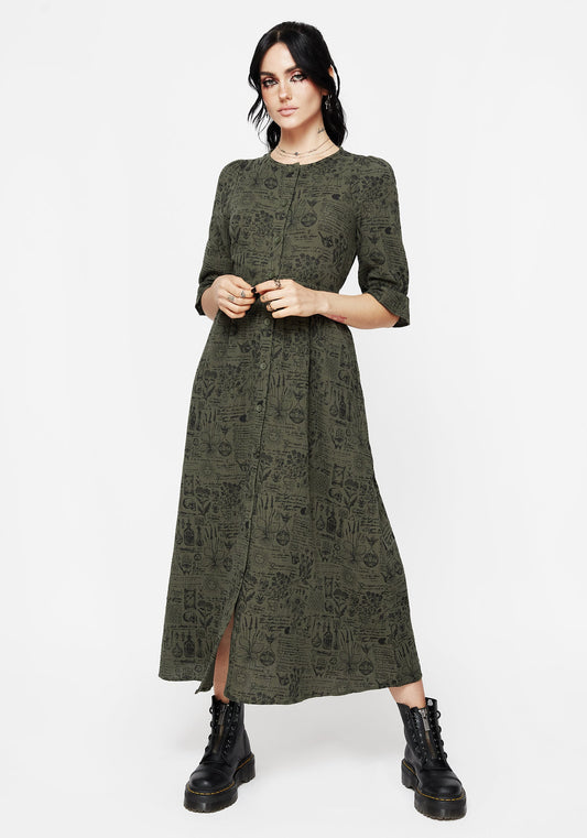 Taddea Cotton Button Up Midaxi Dress