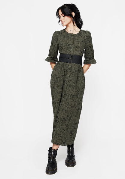 Taddea Cotton Button Up Midaxi Dress