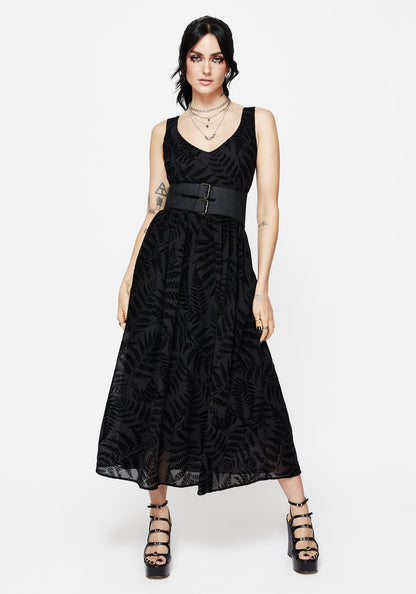 Lunafern Fern Print Cami Midaxi Dress