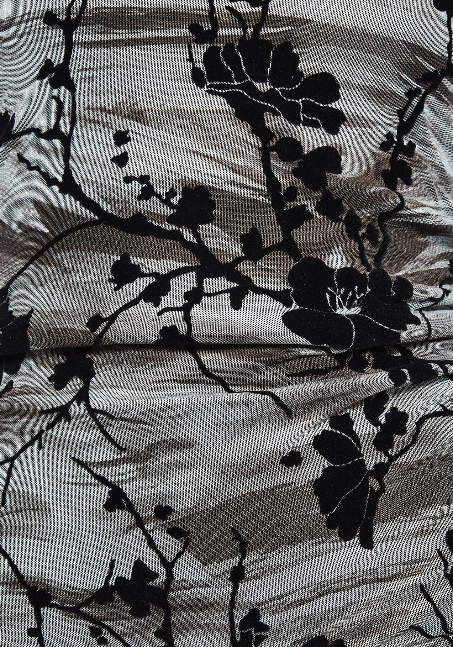 Wytchelm Sleeveless Flocked Midaxi Dress - Blue