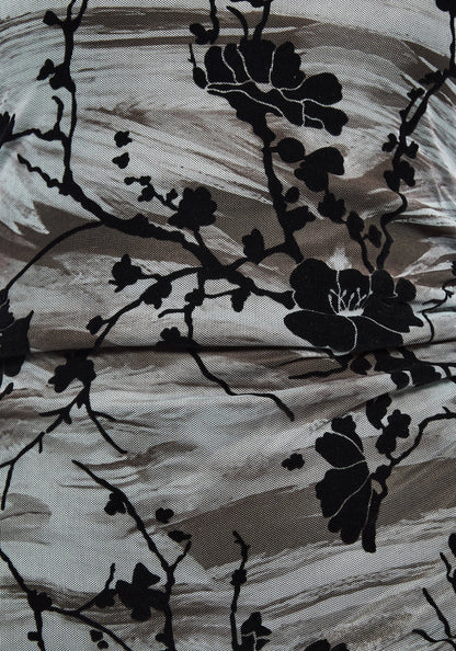 Wytchelm Sleeveless Flocked Midaxi Dress - Blue