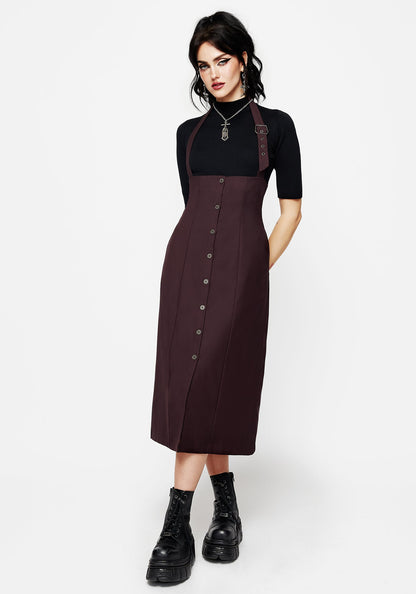 New Age Halter Neck Pinafore Midi Dress