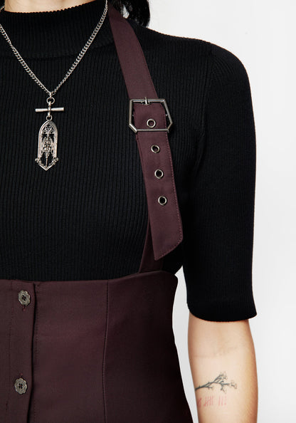 New Age Halter Neck Pinafore Midi Dress