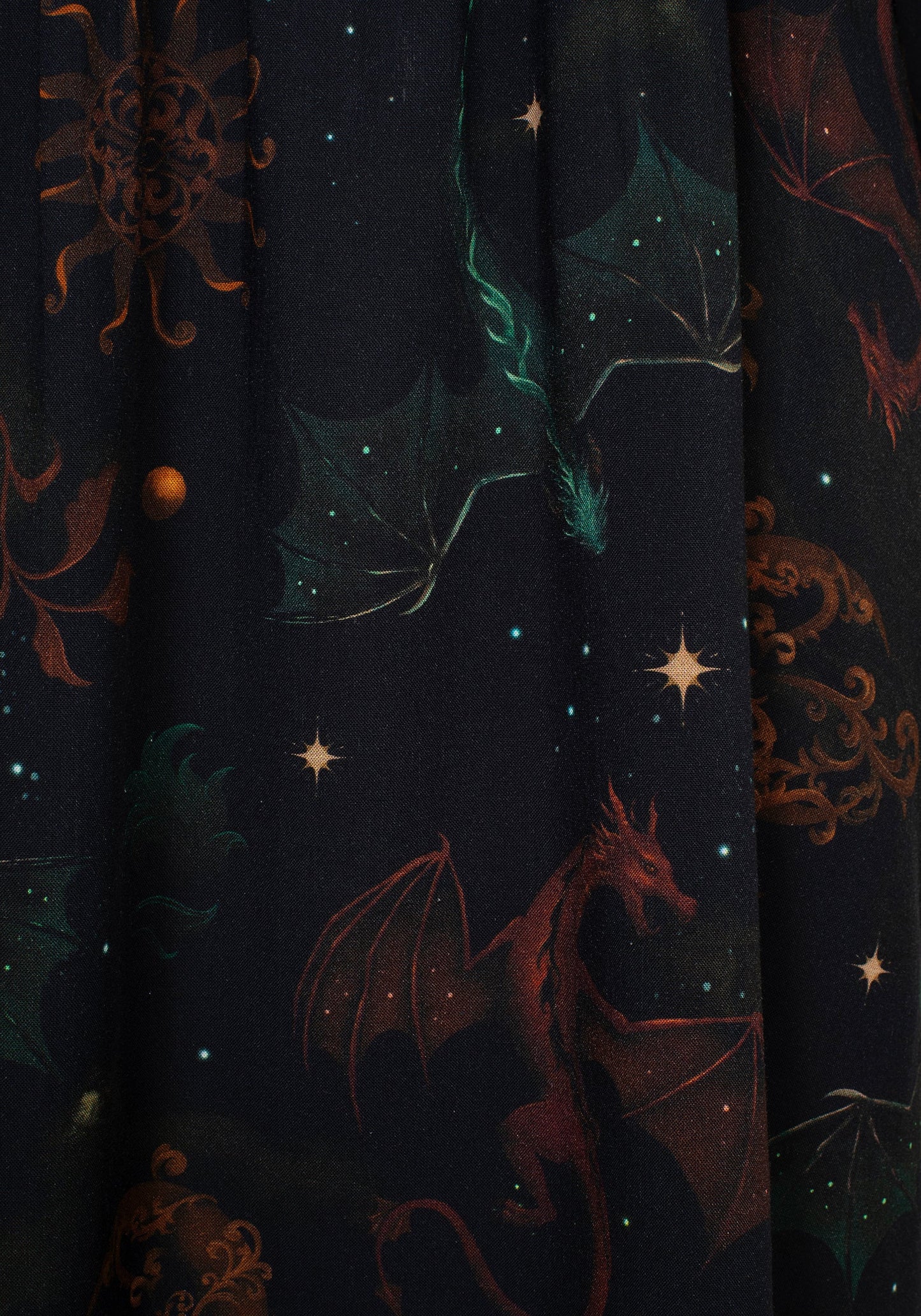 Phoenix Dragon Printed Mini Shirt Dress