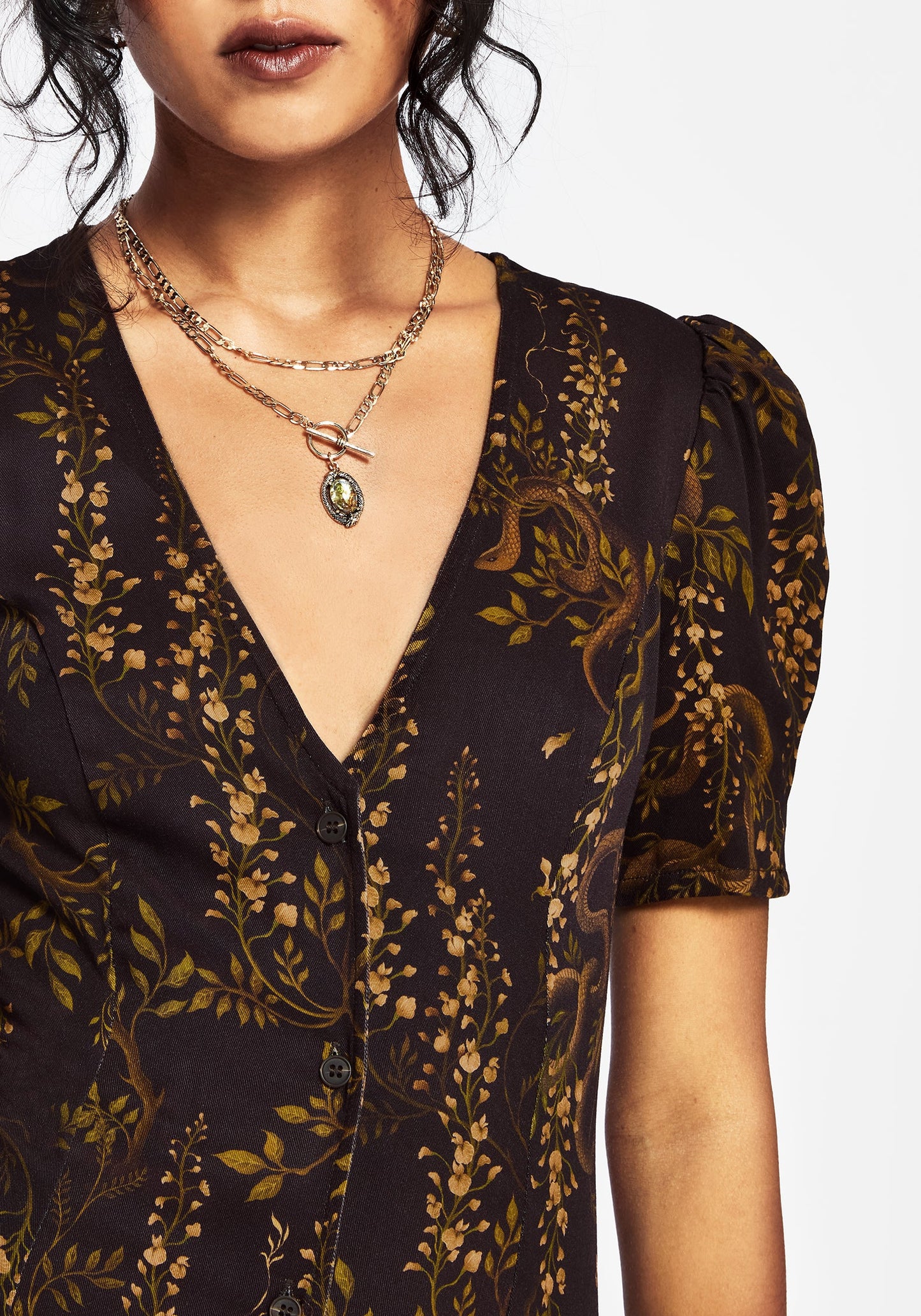 Azazel Snake Printed Midaxi Dress