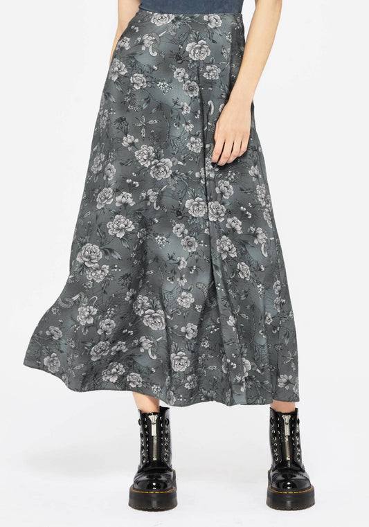 Meadow Floral Serpent Print Midaxi Skirt