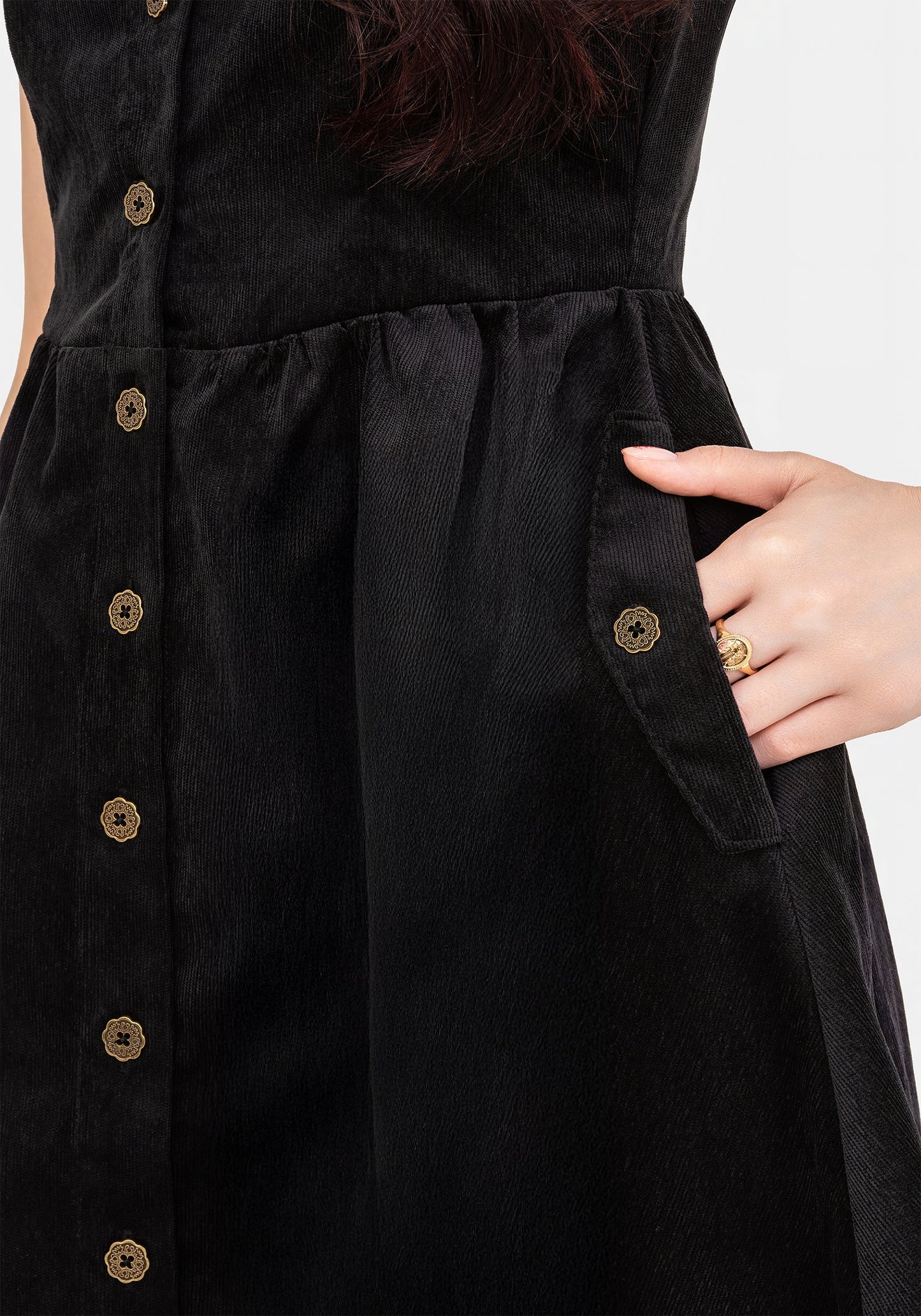 Iris Button Up Pinafore Mini Dress
