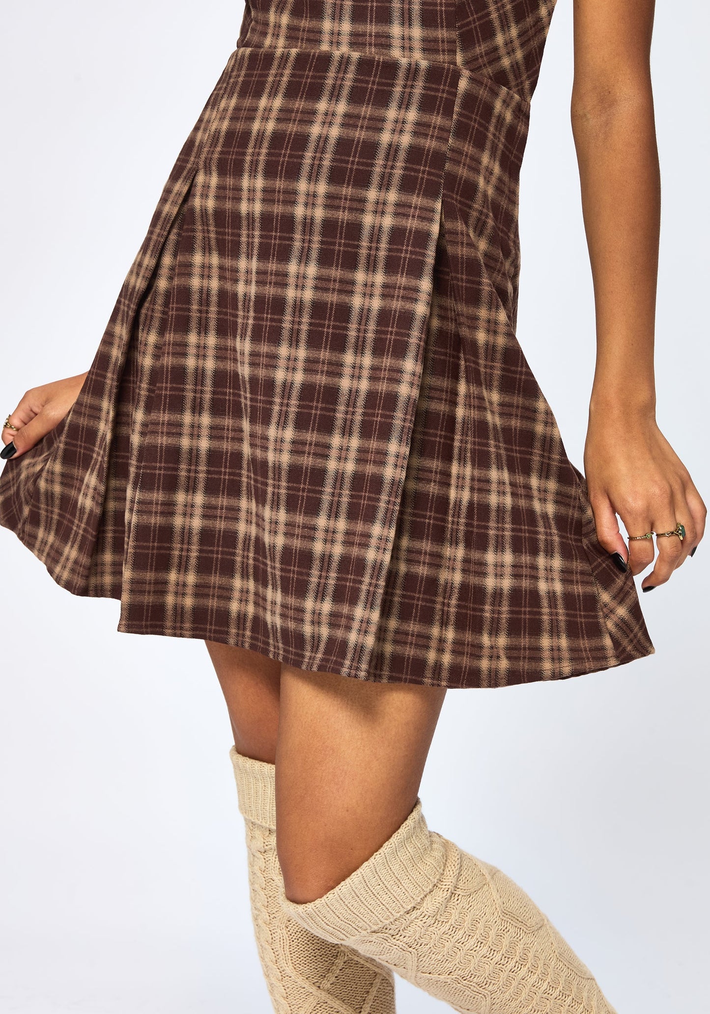 Milo Check Pinafore Mini Dress