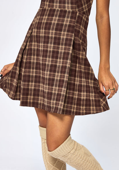 Milo Check Pinafore Mini Dress