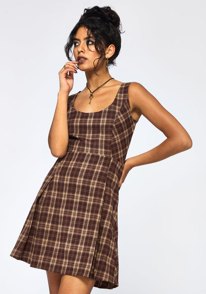 Milo Check Pinafore Mini Dress