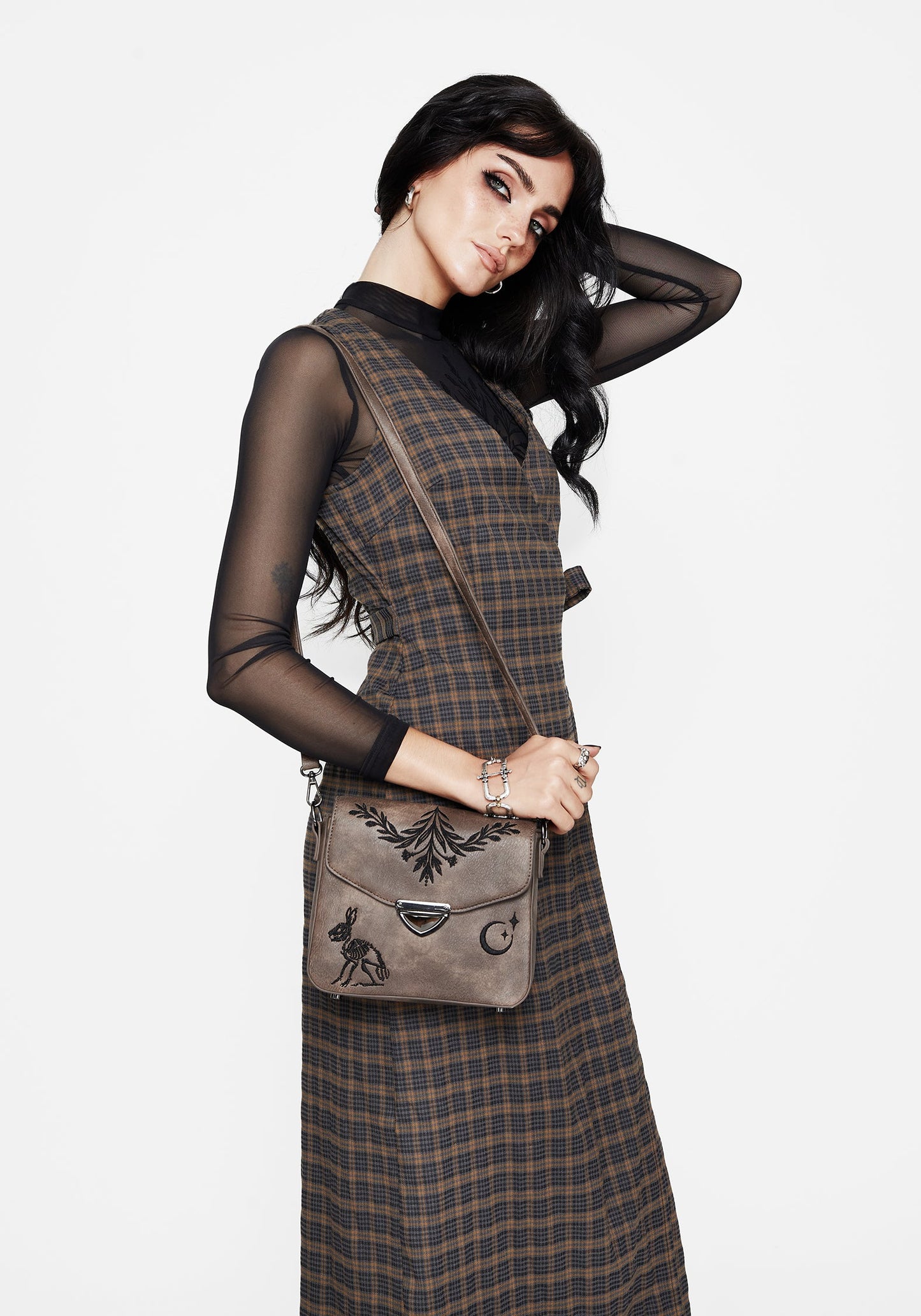 Allure Check Sleeveless Midaxi Wrap Dress