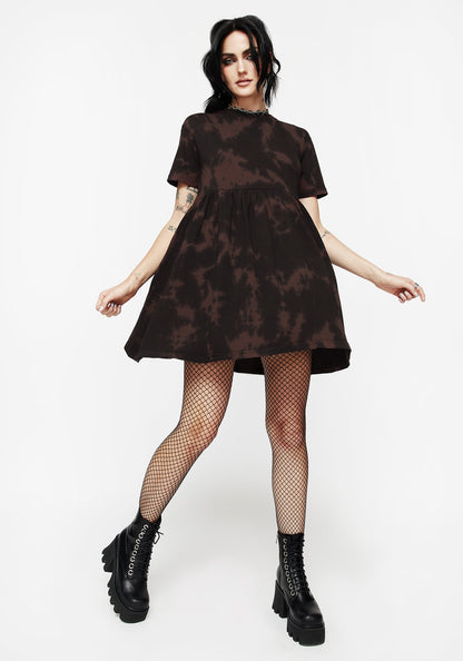 Mercury Tie Dye Cotton Mini Skater Dress