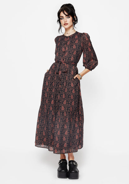 Isola Paisley Shift Midaxi Dress