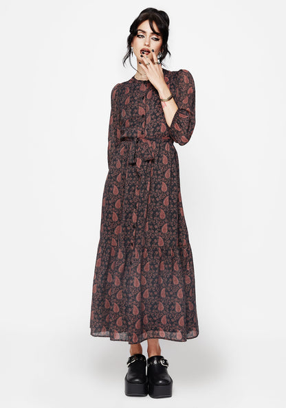Isola Paisley Shift Midaxi Dress