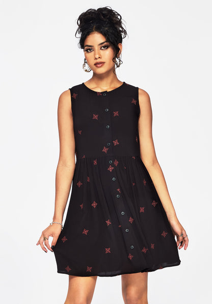Sublime Witches Knot Embroidered Mini Dress