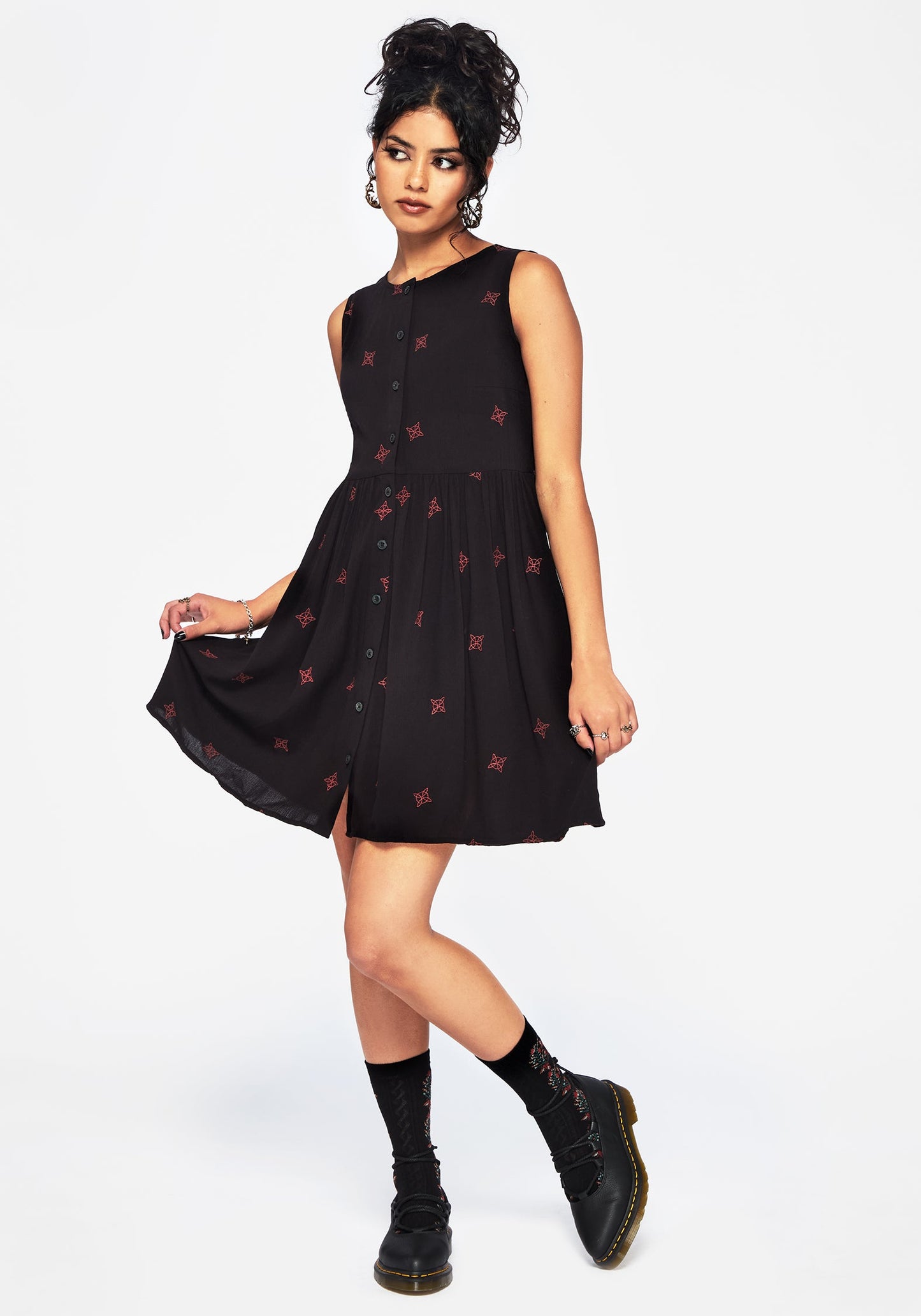 Sublime Witches Knot Embroidered Mini Dress