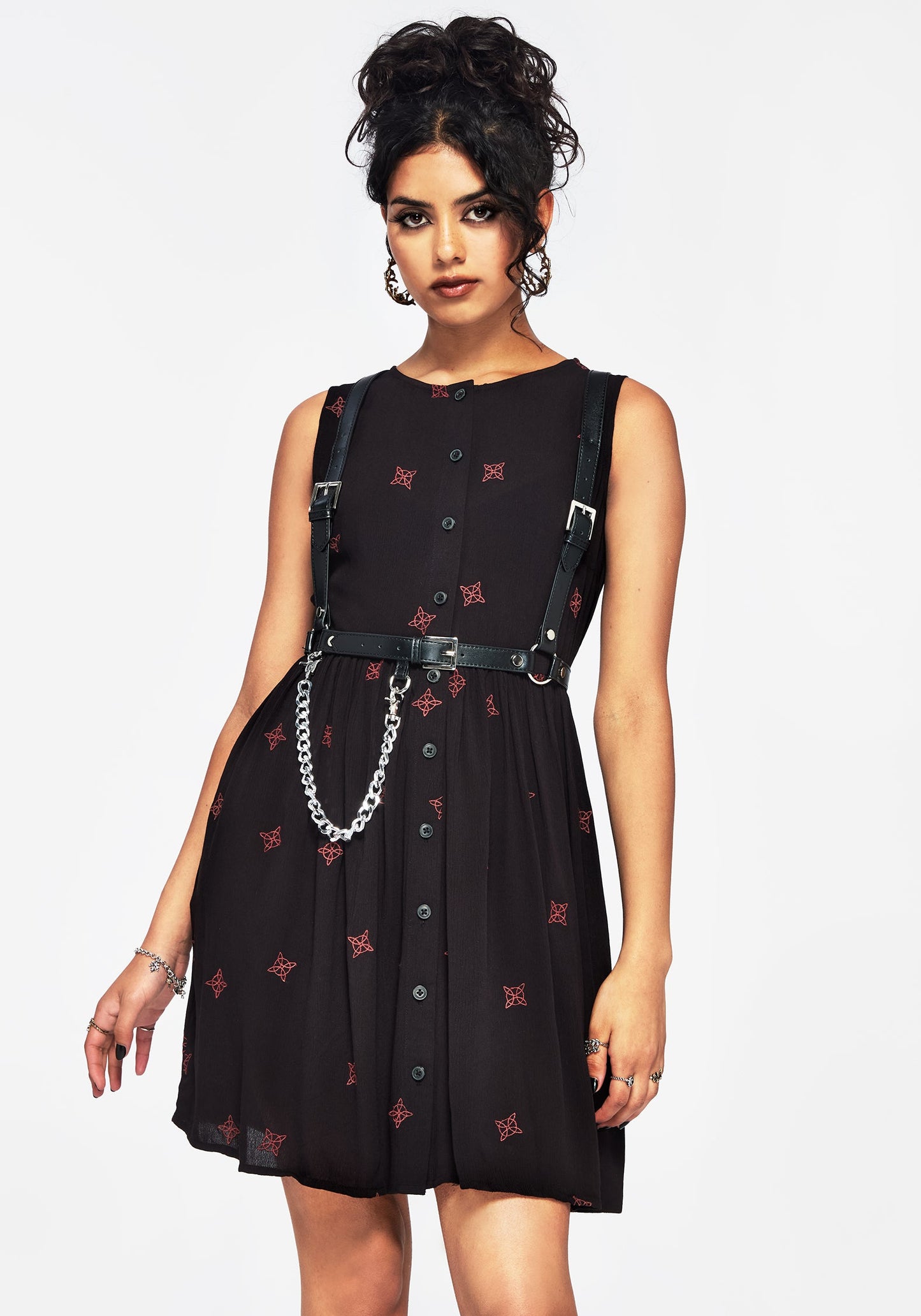 Sublime Witches Knot Embroidered Mini Dress