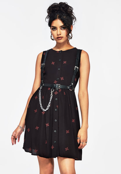 Sublime Witches Knot Embroidered Mini Dress