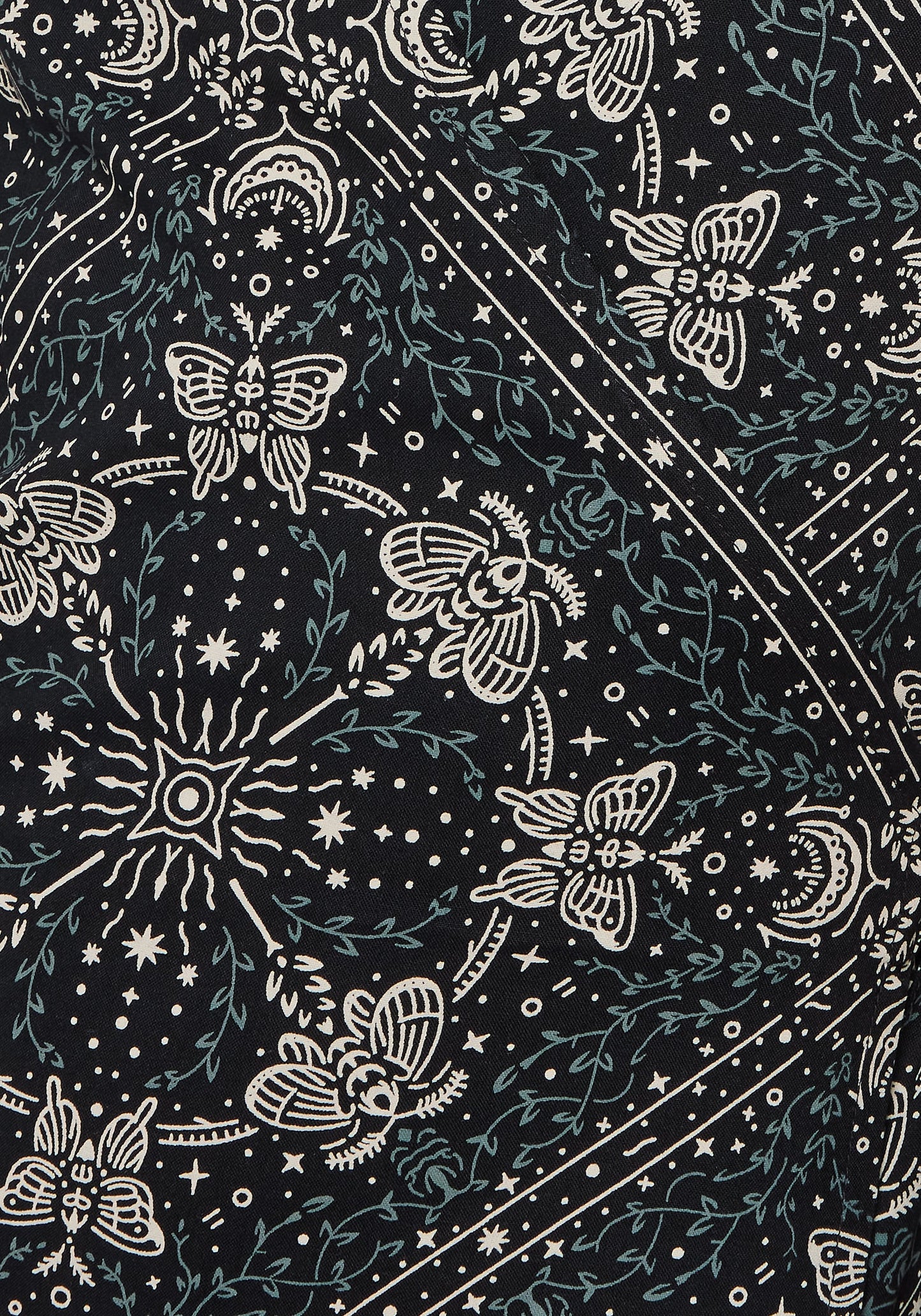Poem Moth Print Wrap Midi Dress