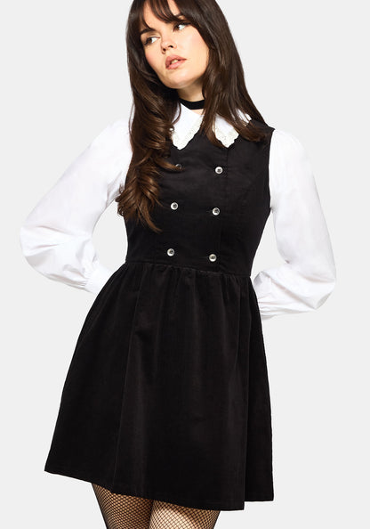 Mournia Cord Button Up Mini Dress