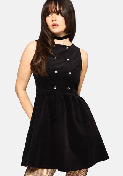 Mournia Cord Button Up Mini Dress