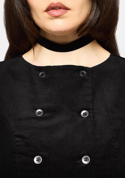 Mournia Cord Button Up Mini Dress