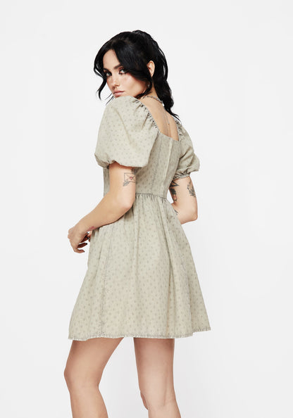 Caustic Cotton Frill Mini Dress