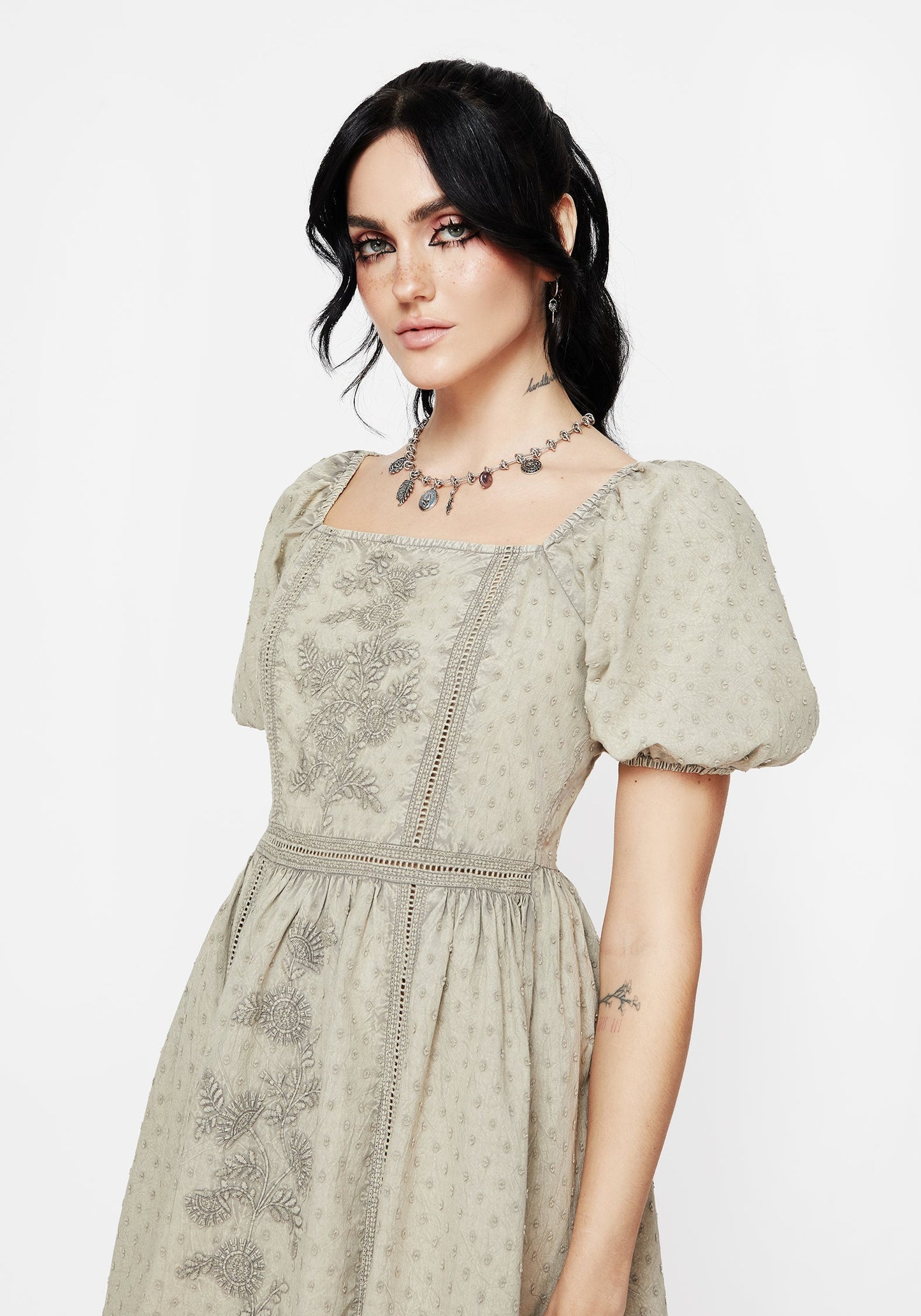 Caustic Cotton Frill Mini Dress