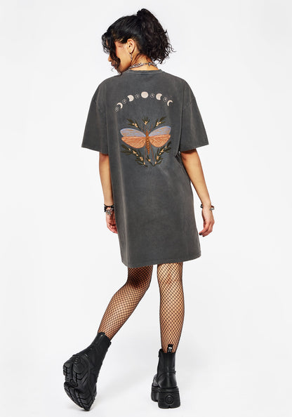 Griffinfly Cotton Embroidered Jersey Mini Tee Dress