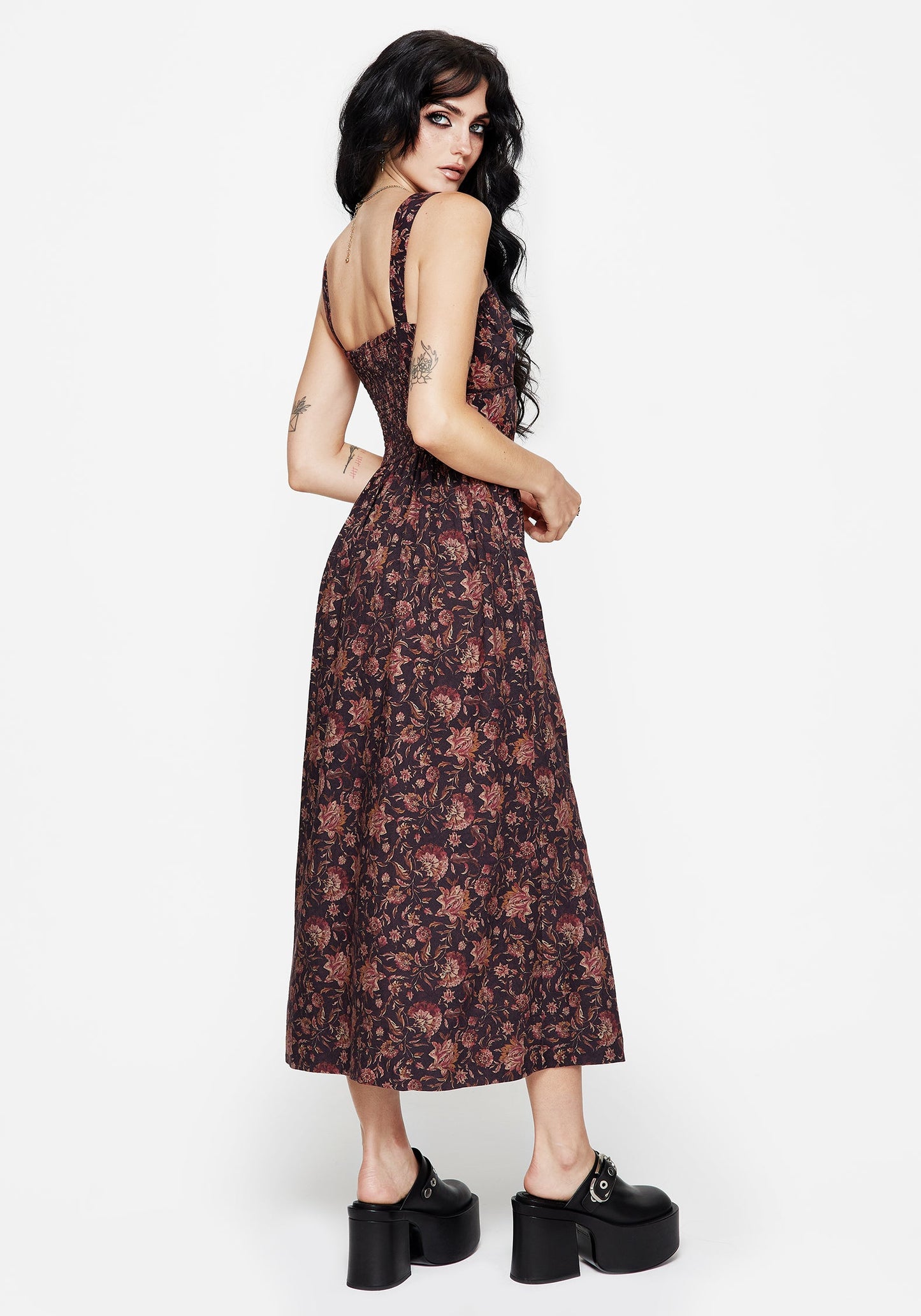Skye Shirred Back Midaxi Dress