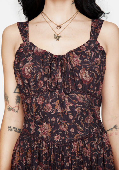 Skye Shirred Back Midaxi Dress