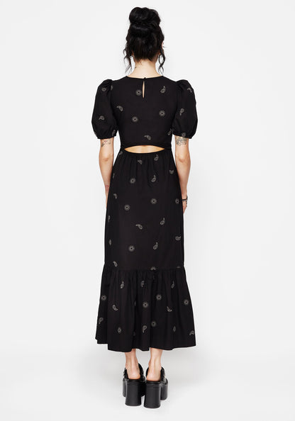 Dawn Sun Embroidered Tiered Maxi Dress