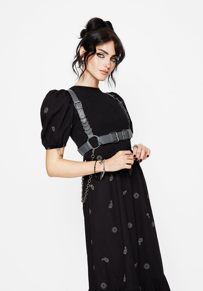 Dawn Sun Embroidered Tiered Maxi Dress